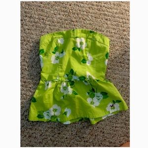 HOLLISTER Green top with flowers